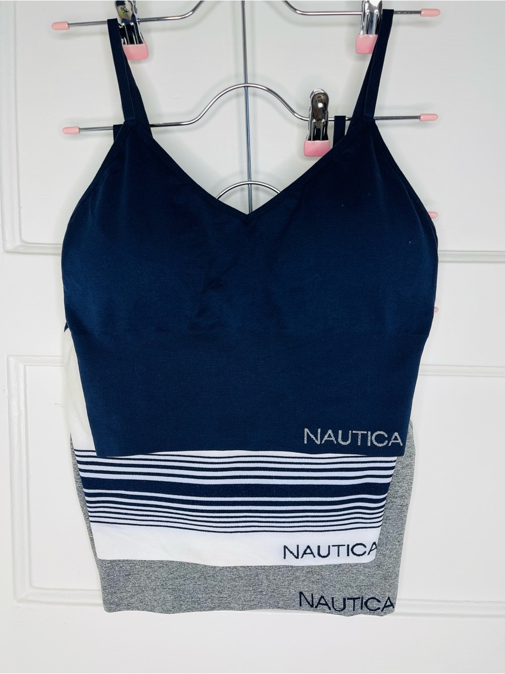 Nautica 3 set Sport Bras V‑Neck Tank Size L